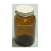 Lasipurkki 150 ml ruskea metallisella kierrekorkilla