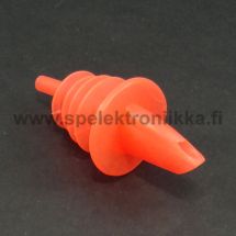 Spill stop tippanokka oranssimman punainen tippakorkki muovinen kaatonokka pulloon purnukkaan