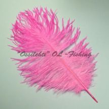 Strutsin höyhen extra fluffy 28 - 30cm HOT Pink siikaset yli 10cm